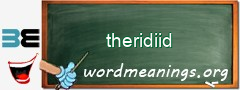 WordMeaning blackboard for theridiid